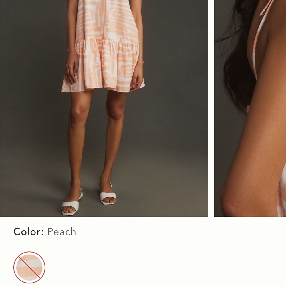 Maeve Peach Geometric Swim Coverup